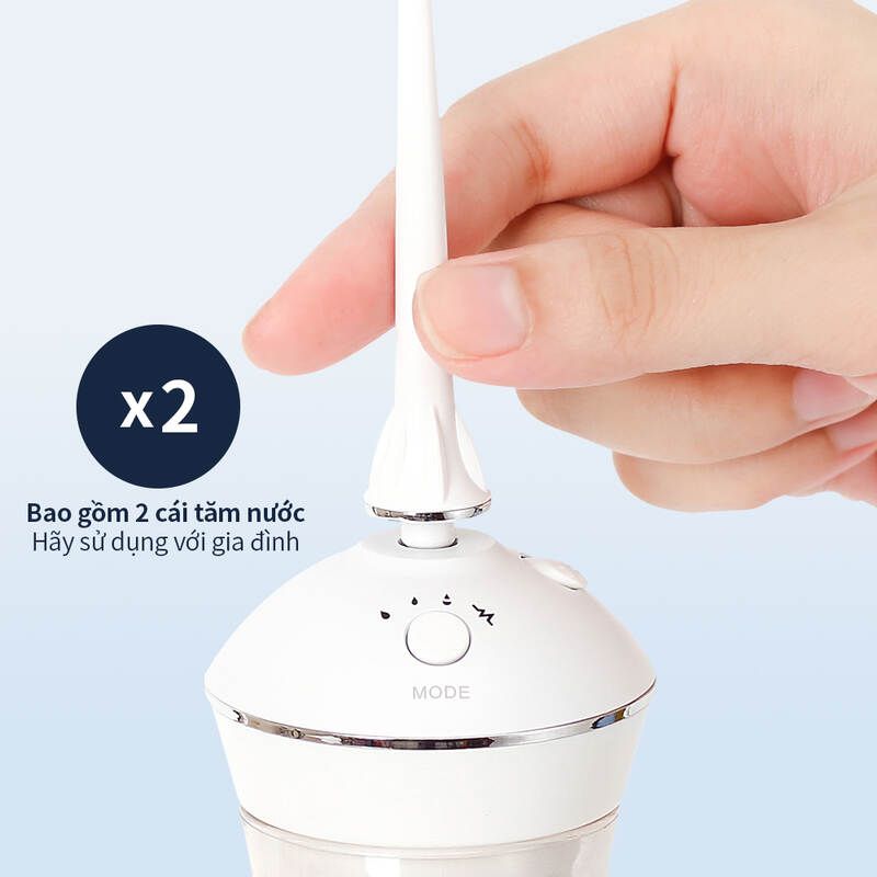 Máy Tăm Nước Không Dây Locknlock Jumbo Cordless Oral Irrigator 5V, 3W, 280ml Màu trắng - ENR126WHT, , large image number null